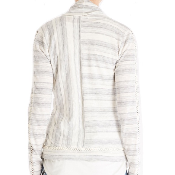 NWOT Lace Trim Waterfall Cardigan - Picture 6 of 9